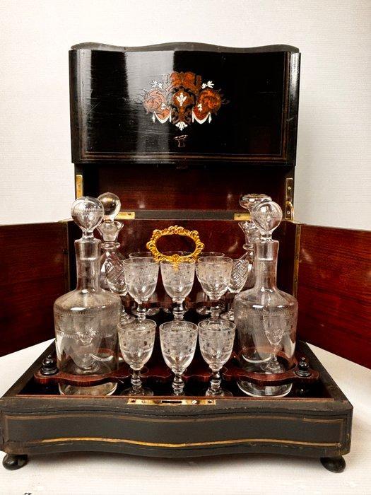 Drankkast - Cristal-Nacre-poirier, Antiek en Kunst, Antiek | Overige Antiek