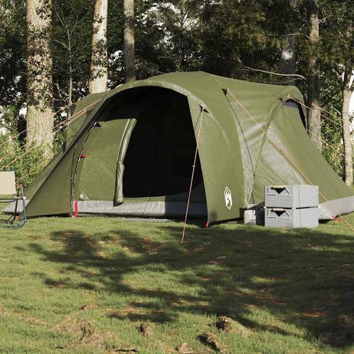 vidaXL Koepeltent 6-persoons waterdicht olijfgroen, Caravans en Kamperen, Tenten, Nieuw, tot en met 2, Verzenden