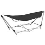 Relax Hangmat met Standaard Zwart | Retourdeal | 56% Korting, Tuin en Terras, Hangmatten, Ophalen of Verzenden, Nieuw, Buiten
