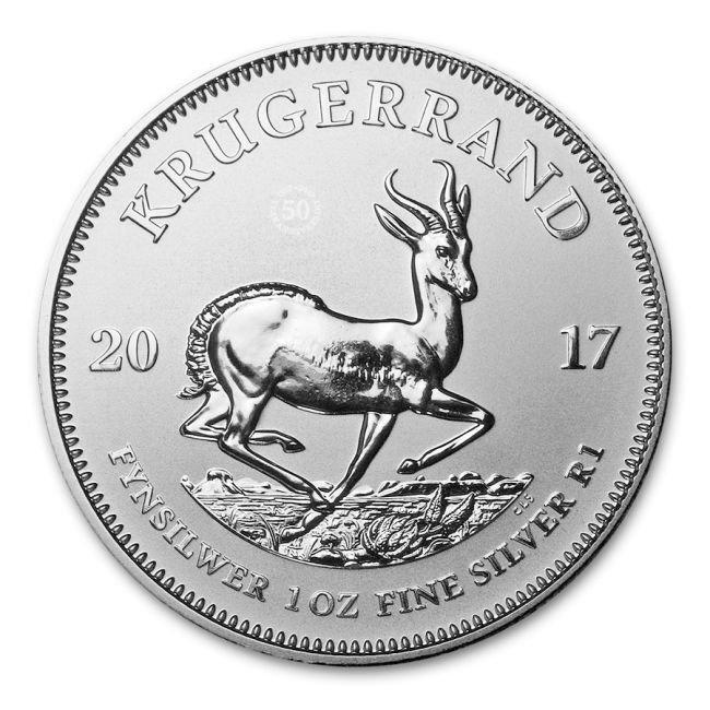 Zuid-Afrika. 1 Rand 2017 1 oz South African 1 Rand Silver, Postzegels en Munten, Edelmetalen en Baren