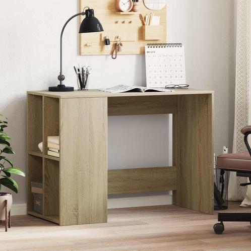 vidaXL Bureau 102x50x75 cm bewerkt hout sonoma eikenkleurig, Huis en Inrichting, Bureaus, Nieuw, Verzenden