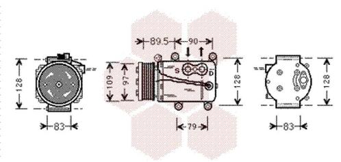 AIRCO COMPRESSOR VOOR FORD MERCURY COUGAR 1999-2002 1084732, Auto-onderdelen, Airco en Verwarming, Nieuw, Ophalen of Verzenden