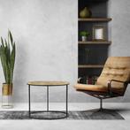 Bijzettafel - Livion Pado - Rond - 60cm - Zwart/Goud -, Ophalen of Verzenden, Nieuw, Overige materialen