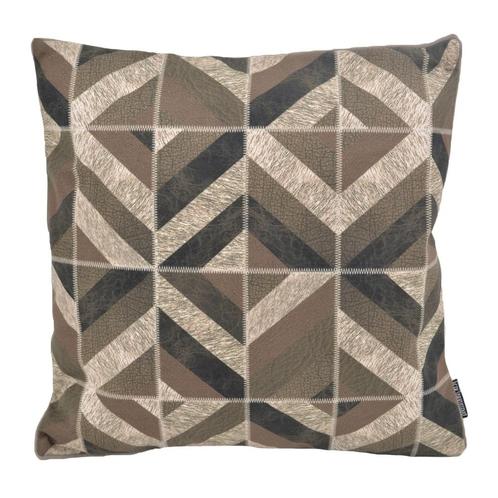 Stripe Patchwork #2 | 45 x 45 cm | Kussenhoes | PU Leder, Huis en Inrichting, Woonaccessoires | Kussens, Verzenden