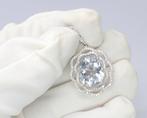 Hanger - 18 karaat Witgoud - 4.02ct. tw. Aquamarijn -