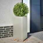 vidaXL Plantenbakken 2 st driehoek 50x43x75 cm roestvrij, Verzenden, Nieuw, Metaal