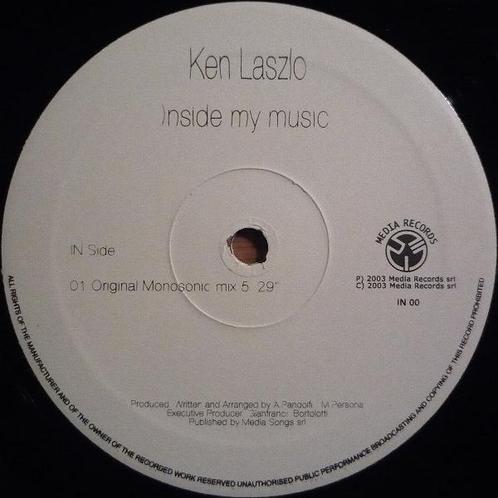 12 inch gebruikt - Ken Laszlo - Inside My Music, Cd's en Dvd's, Vinyl Singles, Zo goed als nieuw, Verzenden