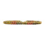 Gouden armband met saffier, smaragd en robijn 18 cm 18 krt, Nieuw, Ophalen of Verzenden