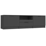 Tv-meubel zwart hout 140cm | Tweedekansje | OP=OP, Huis en Inrichting, Kasten | Televisiemeubels, 100 tot 150 cm, Nieuw, Ophalen of Verzenden