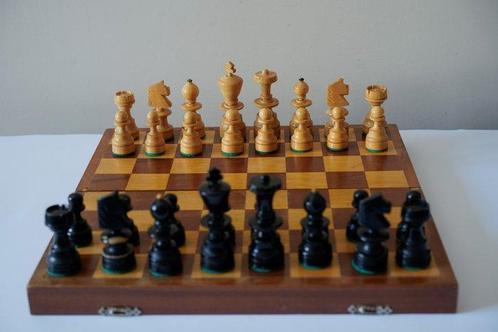 Schaakspel - Vintage Mid-Sized Chess Set [60s] - Hout, Antiek en Kunst, Curiosa en Brocante