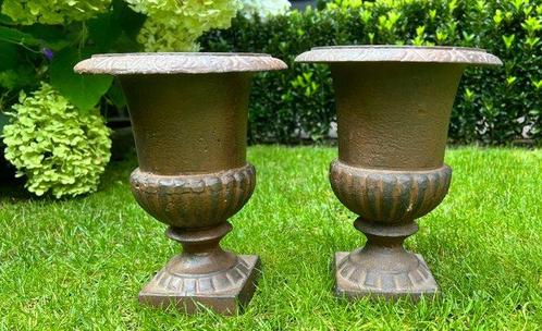 sculptuur, Franse Medici Vaas gietijzer evt voor sokkel - 0, Antiek en Kunst, Curiosa en Brocante