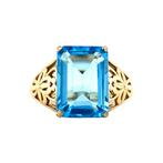 Ring met topaas 9 krt, Sieraden, Tassen en Uiterlijk, Ringen, Ophalen of Verzenden, Nieuw