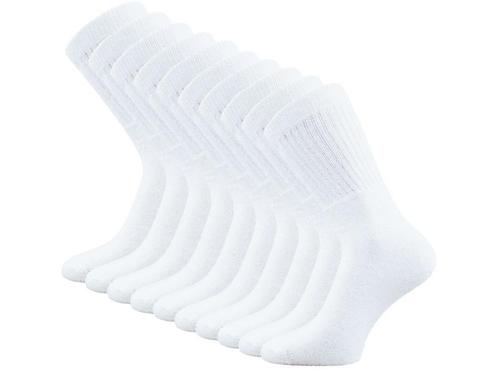 10 paar SQOTTON® Werk- en Sportsokken - Wit, Kleding | Heren, Sokken en Kousen, Verzenden