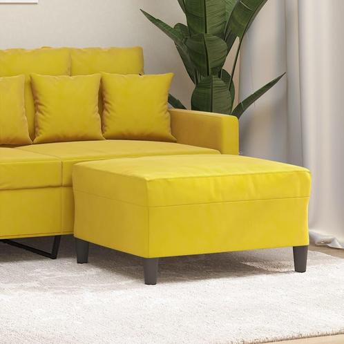 vidaXL Voetenbank 70x55x41 cm fluweel geel, Huis en Inrichting, Banken | Voetenbanken en Poefen, Nieuw, Verzenden