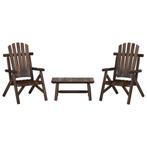 vidaXL 3-delige Loungeset massief vurenhout, Verzenden, Nieuw, Hout, Loungeset