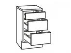 Optifit Klassik60 - Onderkast met 3 laden 84,5(h) x 50(b) x, Verzenden, Nieuw