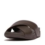 -0% FitFlop  FitFlop Surfer mens tumbled-leather cross slide, Kleding | Dames, Schoenen, Verzenden, Nieuw, Slippers