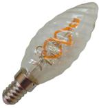 LED Kaarslamp gedraaid E14 2W 100lm 2400K Helder Dimbaar, Ophalen of Verzenden, Nieuw