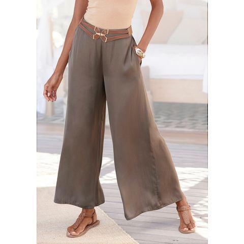 Lascana Geweven broek van lichte satijnkwaliteit, wijde, Kleding | Dames, Broeken en Pantalons, Nieuw, Verzenden