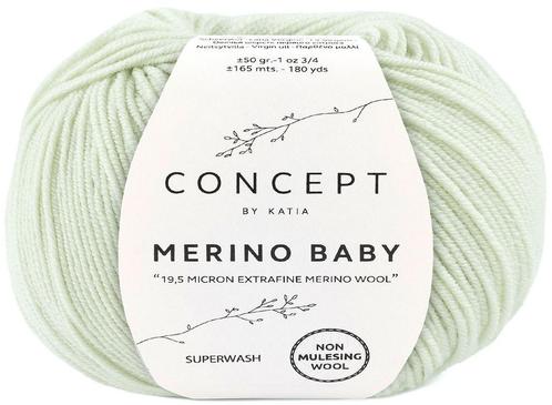 Katia Concept Merino Baby - 155 bleekgroen - Wol Garen, Hobby en Vrije tijd, Breien en Haken, Ophalen of Verzenden