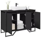Zwarte Wastafelkast 91 cm – Moderne Badkamerkast, Huis en Inrichting, Badkamer | Badkamermeubels, Verzenden, Nieuw