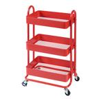 Keukentrolley Pyhäntä met 3 manden 78,5x46x35 cm rood [en.ca, Verzenden, Nieuw