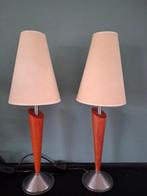 Hema - Tafellamp - Hout, Metaal - Twee tafellampen