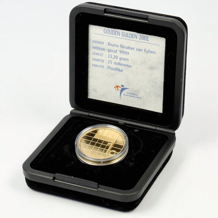 Nederland. 1 Gulden 2001 - Gouden Gulden, Postzegels en Munten, Munten | Europa | Niet-Euromunten