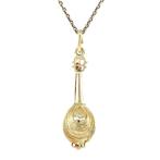 Gouden vintage mandoline hanger 14 kt, Ophalen of Verzenden, Nieuw