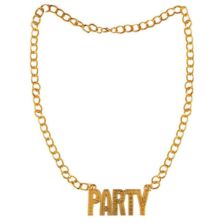 Gouden Party Ketting, Hobby en Vrije tijd, Feestartikelen, Verzenden