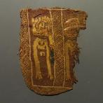 Oud Egypte, Koptisch Wol Textielfragment. 5e eeuw n.Chr.