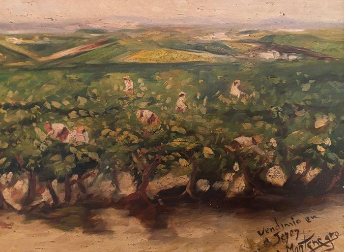 José Montenegro Capell (1853-1929) - Vendimia en Jerez, Antiek en Kunst, Kunst | Schilderijen | Klassiek