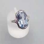 Zilver, Art Deco, Blauwe spinel (Getest) - Ring
