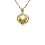 Gouden vintage hart hanger met diamant 14 kt, Sieraden, Tassen en Uiterlijk, Kettinghangers, Ophalen of Verzenden, Nieuw