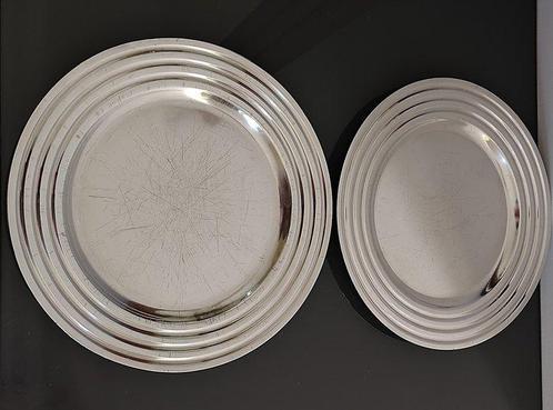 Christofle - Luc Lanel - Serveerschaal (2) - ondulations -, Antiek en Kunst, Kunst | Designobjecten