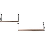 Wandrek - Wandplanken - Livion Anap - 2-delig - Zwart - Hout, Huis en Inrichting, Woonaccessoires | Wandplanken en Boekenplanken