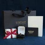 Gouden vintage bloem ring met saffier 14 kt, Ophalen of Verzenden, Nieuw