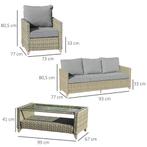 TRUUSK Tuinmeubelset Voor 5 Personen Polyrattan Tuinset Met, Verzenden, Nieuw