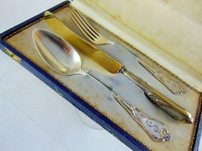 Lutz & Weiss “Ähre” - Dessertservies - Duitsland 1900, Antiek en Kunst, Antiek | Goud en Zilver