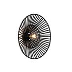 Oosterse wandlamp zwart bamboe rond - Pua, Huis en Inrichting, Lampen | Wandlampen, Nieuw, Oosters