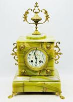 Klok - Antiek Messing, Onyx - 1910-1920