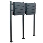 Design Dubbele Staande Brievenbus - Krantenvak - Grafietlook, Verzenden, Nieuw