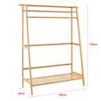 [en.casa] Bamboe kledingrek Föglö met kapstok 100x40x139 cm, Huis en Inrichting, Verzenden, Nieuw