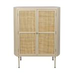 *WOONWINKEL* Beige Wandkast Met Rotan Deuren, Huis en Inrichting, Kasten | Wandmeubels, Verzenden, Nieuw