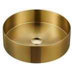 Waskom Sapho Aurum Rond 38 x 11 cm RVS Mat Goud, Doe-het-zelf en Verbouw, Sanitair, Ophalen of Verzenden, Nieuw, Overige typen