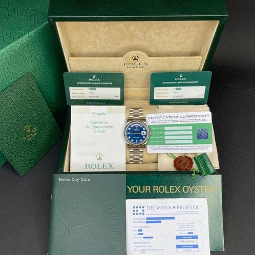 Rolex - Day-Date Blue Big Diamond Dial - 118239 - Unisex -, Sieraden, Tassen en Uiterlijk, Horloges | Heren