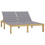 vidaXL Ligbed tweepersoons met kussens geïmpregneerd, Tuin en Terras, Ligbedden, Verzenden, Nieuw