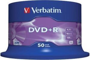 Verbatim | DVD+R | 4.7 GB | Matt Silver | 50 Stuks, Computers en Software, Beschrijfbare discs, Nieuw, Verzenden