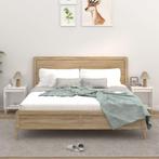 vidaXL Nachtkastjes 2 st 40x35x50 cm hoogglans wit, Huis en Inrichting, Minder dan 45 cm, Verzenden, Nieuw, Minder dan 55 cm