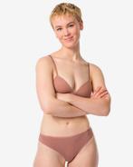 HEMA Dames brazilian katoen met kant lichtbruin, Verzenden